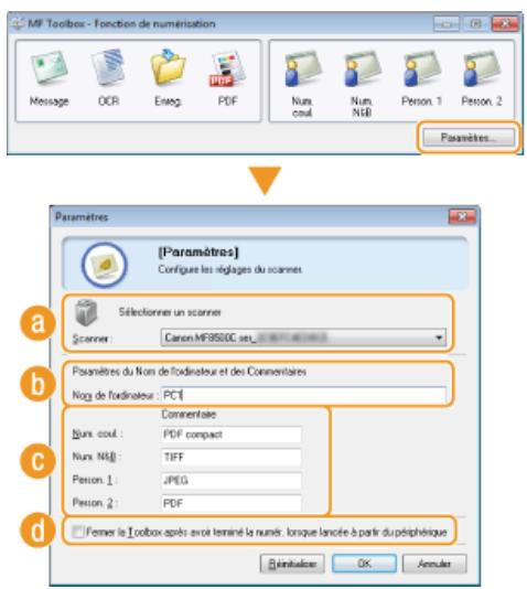 CANON I-SENSYS MF8580CDW - Configuration des réglages pour MF toolbox et le scanner - 1