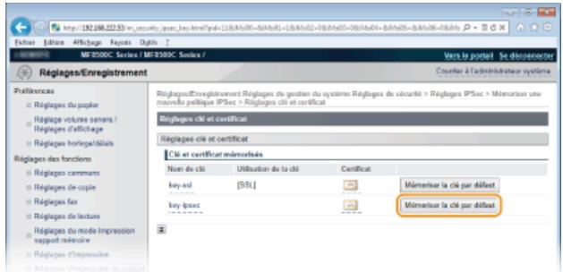 CANON I-SENSYS MF8580CDW - Utilisation d'une clé pré-partagée pour l'authentification - 2