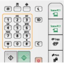 CANON I-SENSYS MF8580CDW - Saisissez le destinataire à l'aide des touches numériques et appuyez sur. - 2