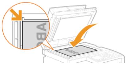 CANON I-SENSYS MF8580CDW - Placez le document, face à imprimer vers le bas, contre la vitre d'exposition - 1
