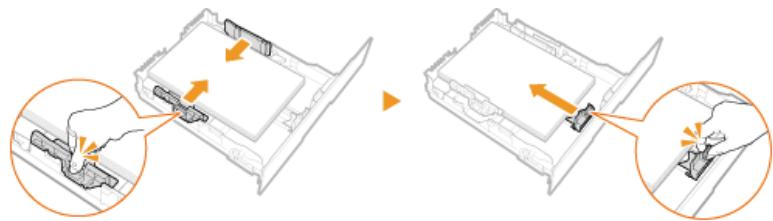 CANON I-SENSYS MF8580CDW - Alignez les guides papier sur les bords du papier. - 1