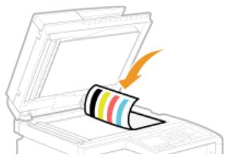 CANON I-SENSYS MF8580CDW - Placez l'image de réglage sur la vitre d'exposition, face à imprimer vers le bas. - 1