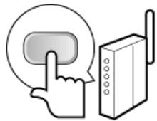 CANON I-SENSYS MF8580CDW - Appuyez sur le bouton WPS qui se trouve sur le routeur sans fil et maintenez-le enfoncé. - 1