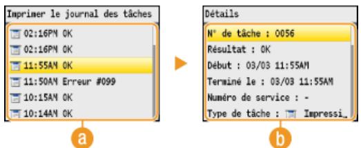 CANON I-SENSYS MF8580CDW - Pour examiner les journaux d'impression - 2