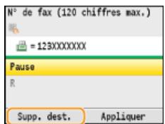 CANON I-SENSYS MF8580CDW - Pour supprimer des destinataires - 3