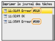 CANON I-SENSYS MF8580CDW - Si un code d'erreur apparait - 2