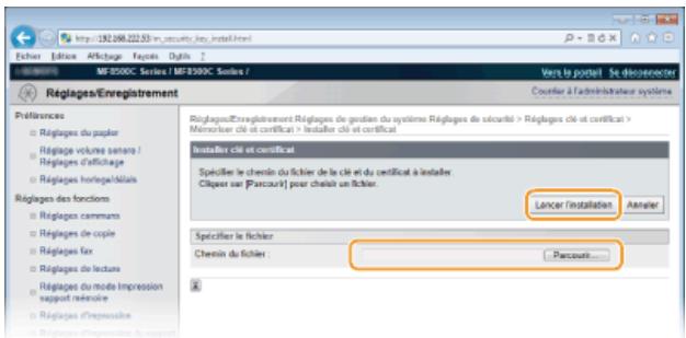 CANON I-SENSYS MF8580CDW - Cliquez sur [parcourir...], sélectionnez le fichier à installer et cliquez sur [lancer l'installation]. - 1