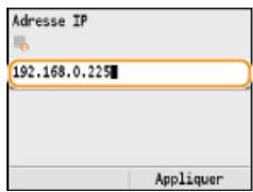 CANON I-SENSYS MF8580CDW - Définissez l'adresse IP, le masque de sous-réseau et l'adresse de passerelle (ou passerelle par défaut). - 1
