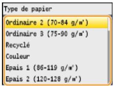 CANON I-SENSYS MF8580CDW - Sélectionnez le type de papier et appuyez sur OK. - 1