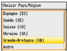 CANON I-SENSYS MF8580CDW - Mise sous tension et configuration des réglages initiaux - 3