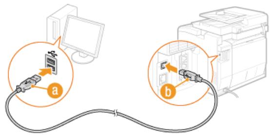 CANON I-SENSYS MF8580CDW - Connectez un câble USB. - 1