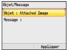 CANON I-SENSYS MF8580CDW - Pour indiquer l'objet/le corps du message - 3