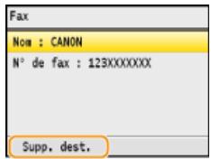CANON I-SENSYS MF8580CDW - Pour supprimer des destinataires - 3