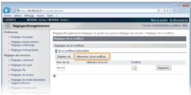 CANON I-SENSYS MF8580CDW - Utilisation de paires de clés et de certificats numériques émis par une autorité de certification - 4