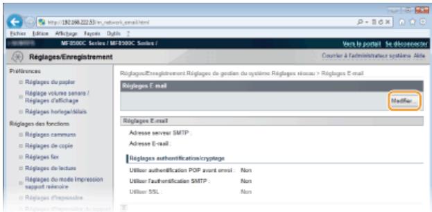 CANON I-SENSYS MF8580CDW - Configuration des réglages avancés de messagerie - 3
