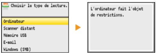 CANON I-SENSYS MF8580CDW - [Autoriser les tâches de lecture sans codes confidentiels] - 1