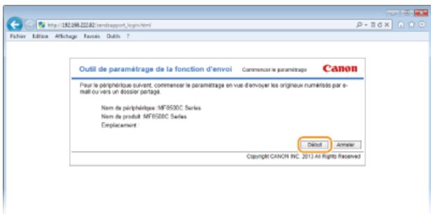 CANON I-SENSYS MF8580CDW - Cliques sur [début]. - 1