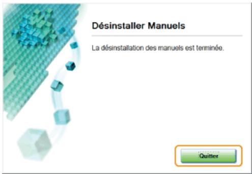 CANON I-SENSYS MF8580CDW - Cliques sur [déinstaller]. - 2