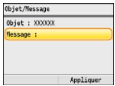 CANON I-SENSYS MF8580CDW - Pour indiquer l'objet/le corps du message - 5