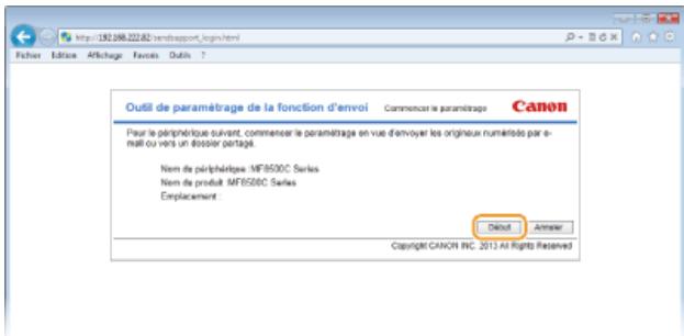 CANON I-SENSYS MF8580CDW - Cliques sur [début]. - 1