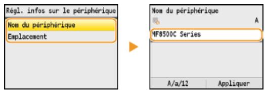 CANON I-SENSYS MF8580CDW - Réglages infos sur le périphérique - 3