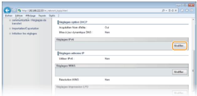 CANON I-SENSYS MF8580CDW - Configuration des réglages DNS IPV6 - 1