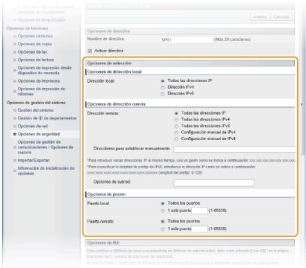 CANON I-SENSYS MF8580CDW - Spécifiez les réglages de la politique. - 2