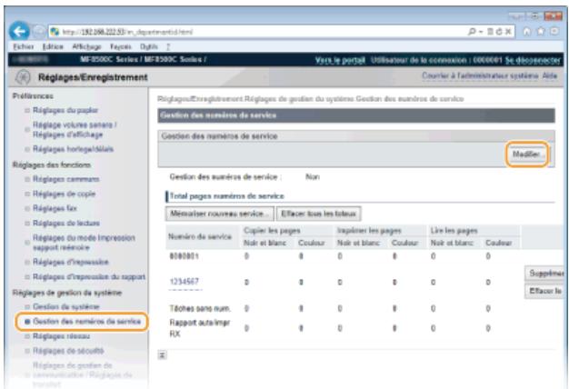CANON I-SENSYS MF8580CDW - Activation du mode de gestion des numéros de service - 2