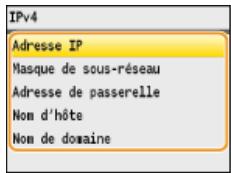 CANON I-SENSYS MF8580CDW - Affichage des réglages IPV4 - 7