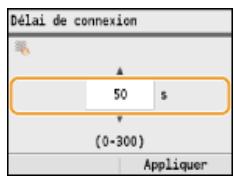 CANON I-SENSYS MF8580CDW - Définition d'un délai d'attente en vue de la connexion à un réseau - 1