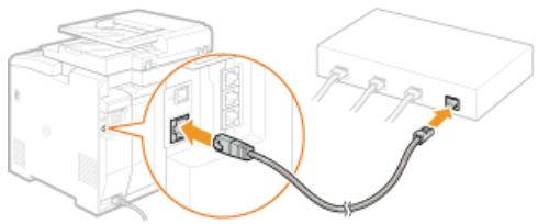 CANON I-SENSYS MF8580CDW - Connectez un câble réseau. - 1