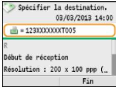 CANON I-SENSYS MF8580CDW - Utilisez les touches numériques pour saisir le numéro de service attribué aux informations que vous souhaitez recevoir. - 1