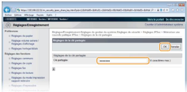 CANON I-SENSYS MF8580CDW - Utilisation d'une clé pré-partagée pour l'authentification - 1