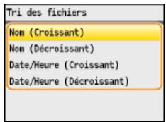 CANON I-SENSYS MF8580CDW - Pour modifier l'ordre de tri des fichiers - 3
