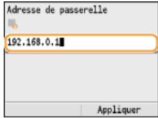 CANON I-SENSYS MF8580CDW - Définissez l'adresse IP, le masque de sous-réseau et l'adresse de passerelle (ou passerelle par défaut). - 5