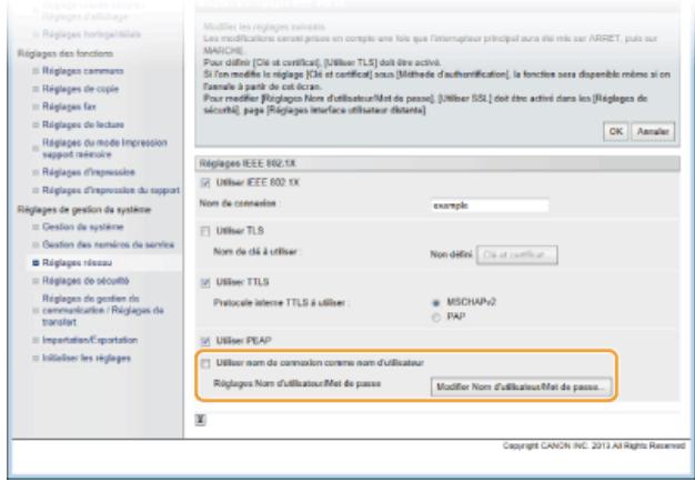CANON I-SENSYS MF8580CDW - Cliqueur [modifier nom d'utilisateur/mot de passe] - 1