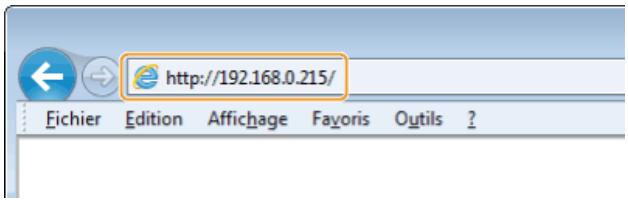 CANON I-SENSYS MF8580CDW - Saisissez "http:///(l'adresse IP de l'appareil)/" dans la barre d'adresse et appuyez sur la touche [entrée]. - 1