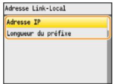 CANON I-SENSYS MF8580CDW - Affichage des réglages IPV6 - 9