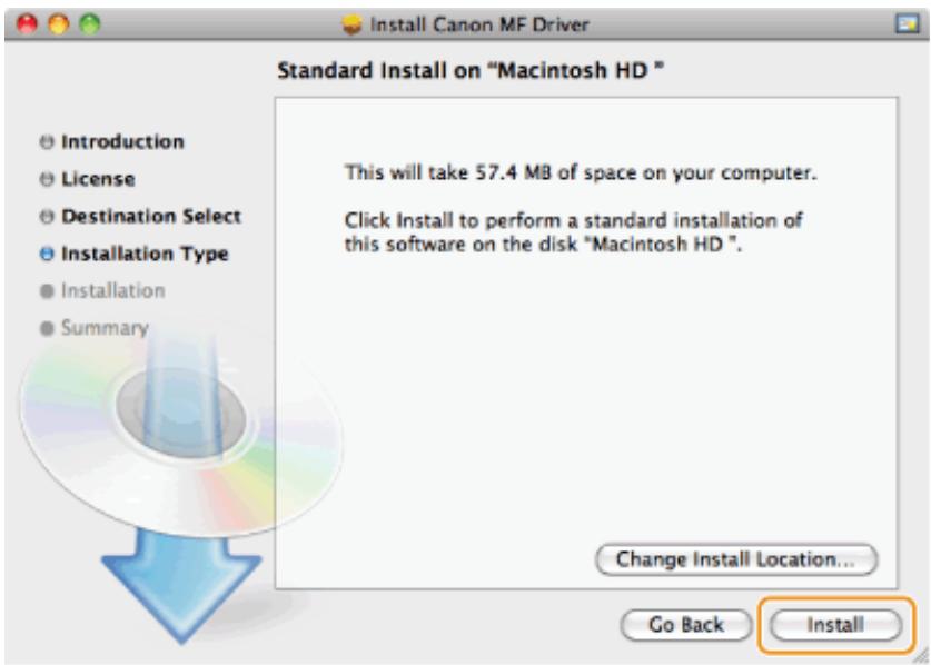 CANON I-SENSYS MF8580CDW - Cliquez sur [installer]. - 1