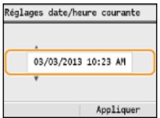 CANON I-SENSYS MF8580CDW - Indiquez la date et l'heure, puis appuyez sur. - 1