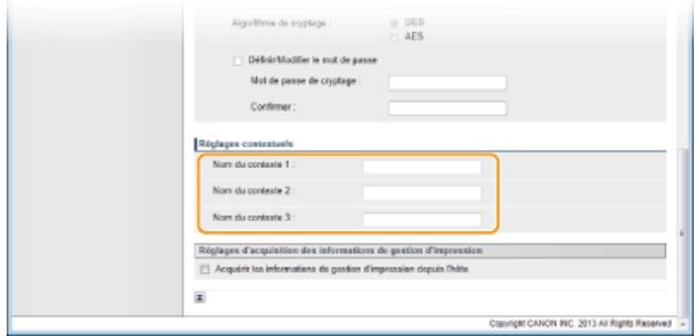 CANON I-SENSYS MF8580CDW - Indiquez le nom de contexte qui identifie un contexte SNMP. - 1