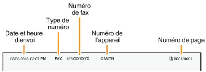 CANON I-SENSYS MF8580CDW - Enregistrement du numéro de fax et du nom de l'émetteur - 1
