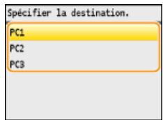 CANON I-SENSYS MF8580CDW - Sélectionnez l'ordinateur de destination et appuyez sur 2K. - 1