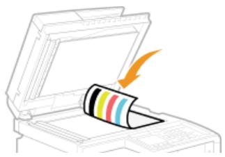 CANON I-SENSYS MF8580CDW - Placez l'image de réglage sur la vitre d'exposition, face à imprimer vers le bas. - 1