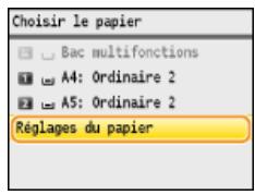 CANON I-SENSYS MF8580CDW - Appuyez sur (choisir papier/réglements). - 1