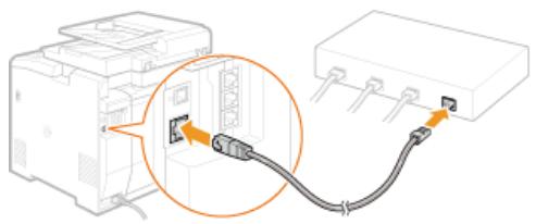 CANON I-SENSYS MF8580CDW - Connectez un câble réseau. - 1
