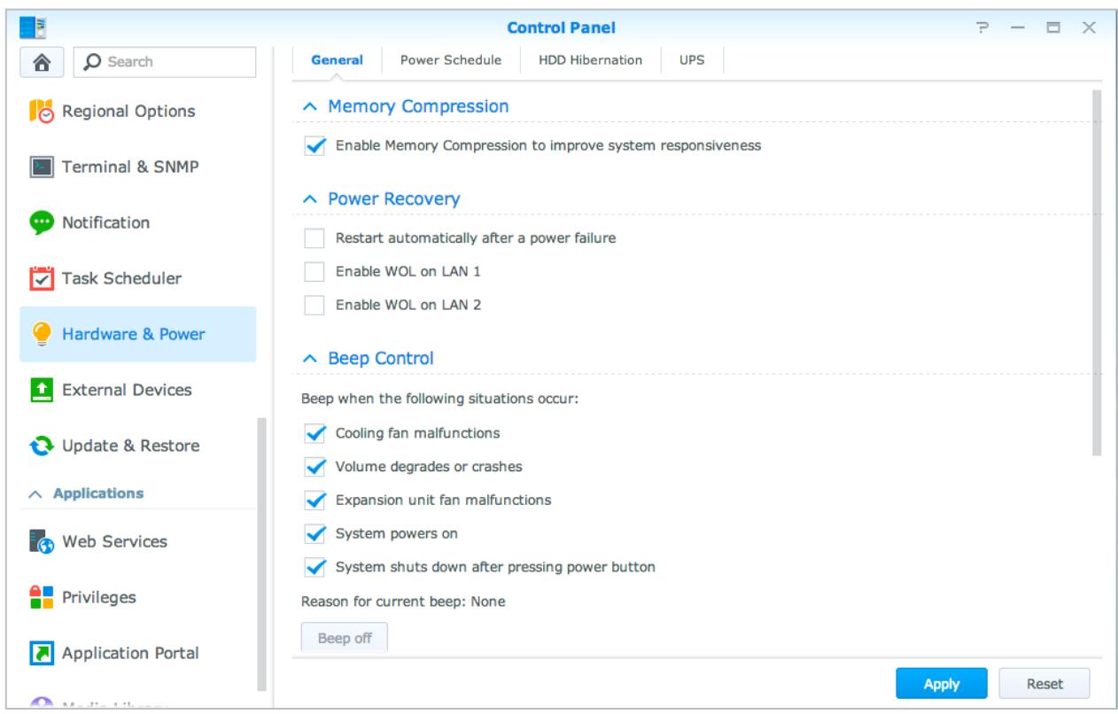 SYNOLOGY NAS DS1815 - Utilisation des fonctionnalités d'économie d'énergie - 1