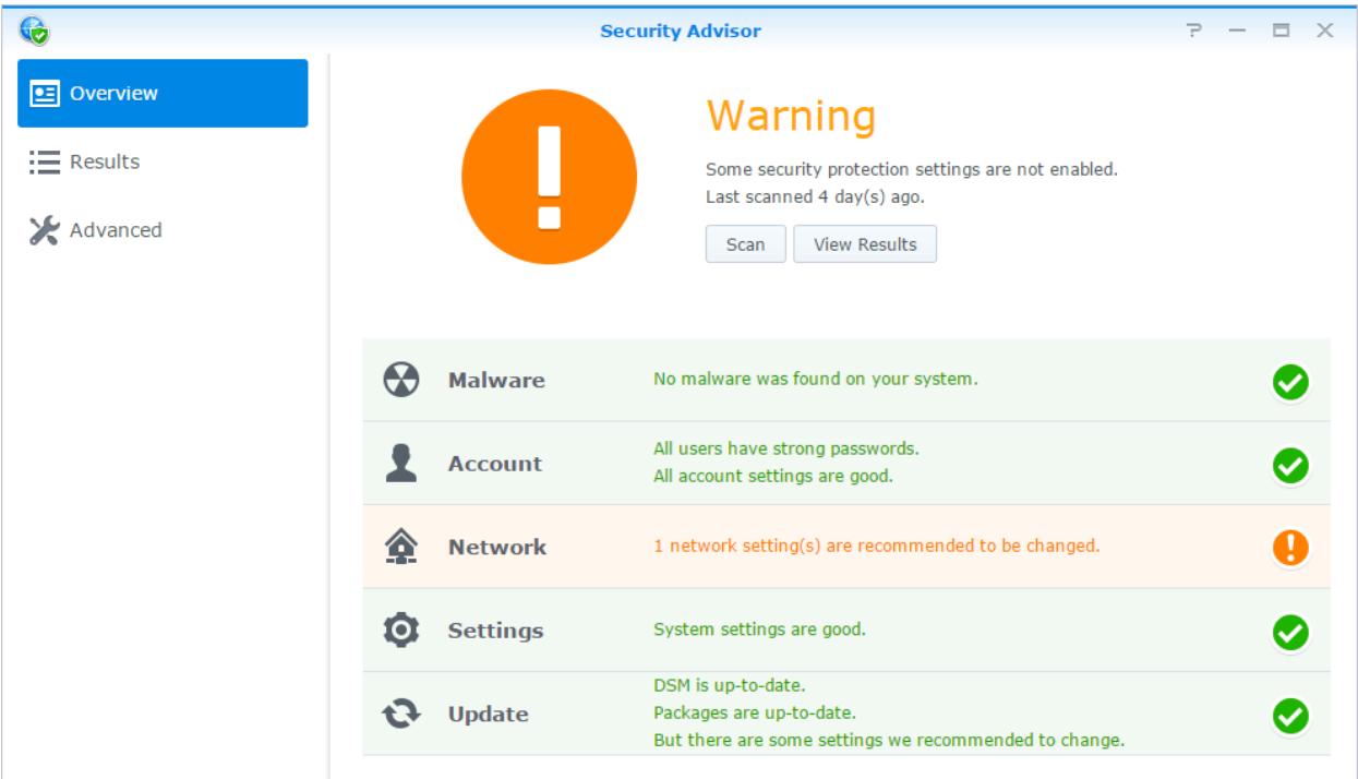 SYNOLOGY NAS DS1815 - Analyser les paramètres système - 1