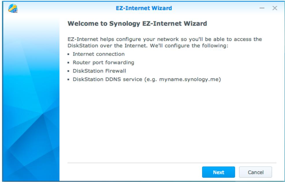 SYNOLOGY NAS DS1815 - Utiliser l'assistant ez-internet wizard - 1