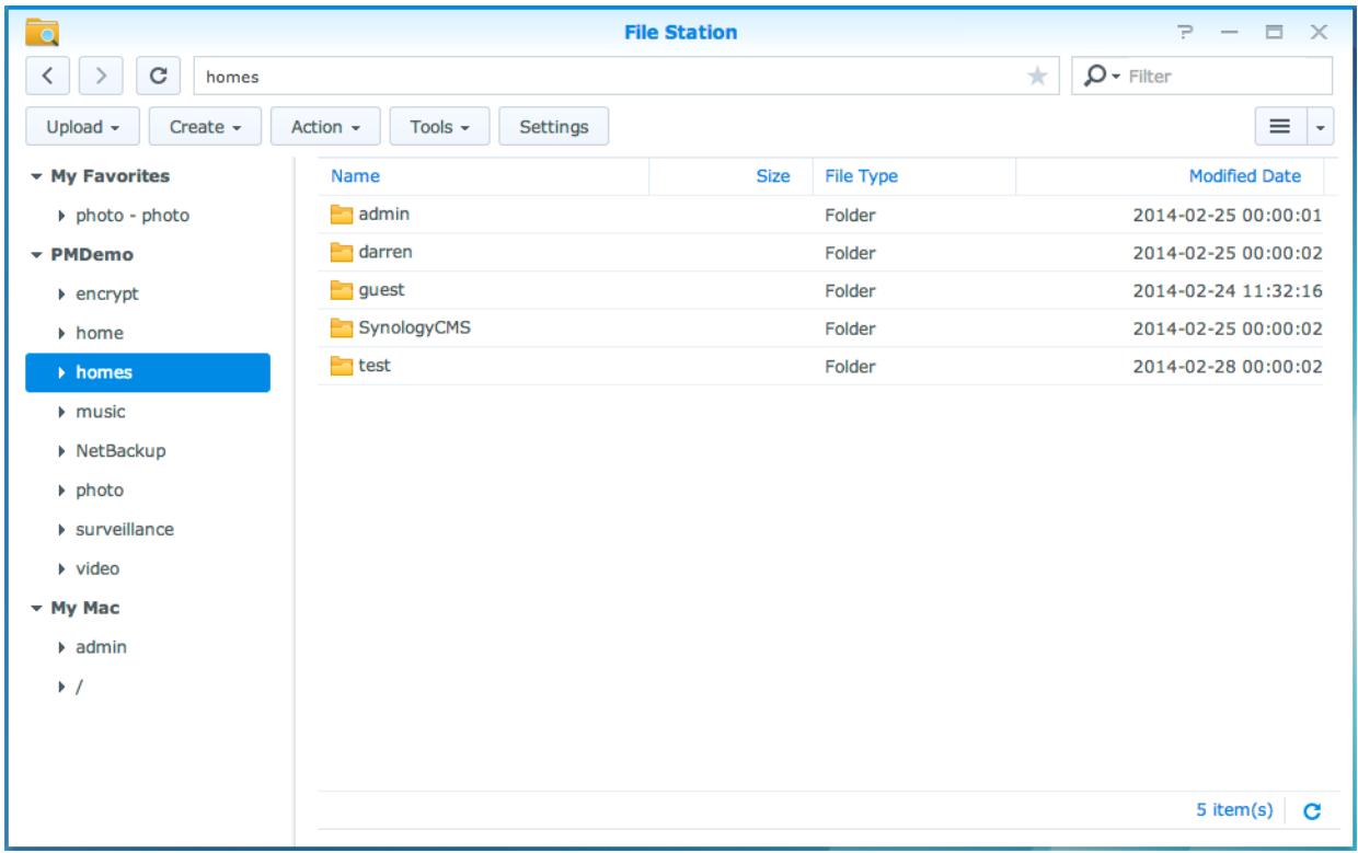 SYNOLOGY NAS DS1815 - Accéder aux fichiers via file station - 1